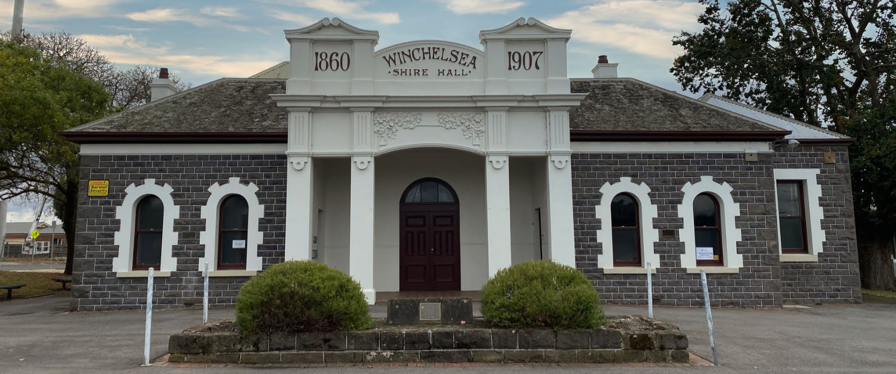 The Winchelsea Shire Hall from the front