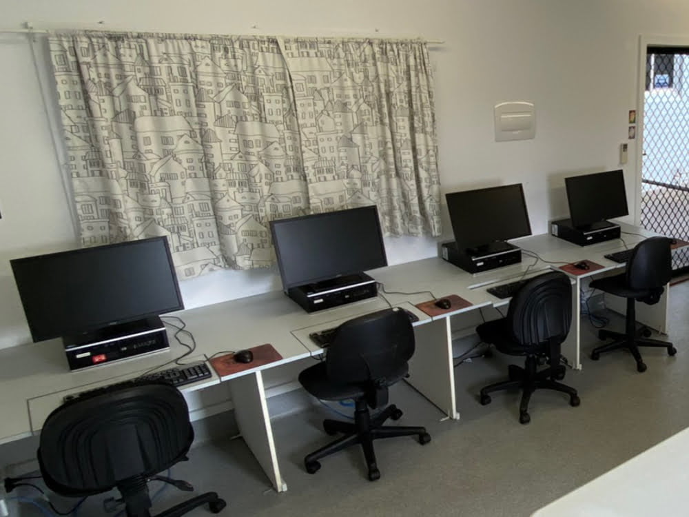 Photo of public-use computers at Winch House